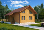 Проект каркасного дома КР134. Фасад 1