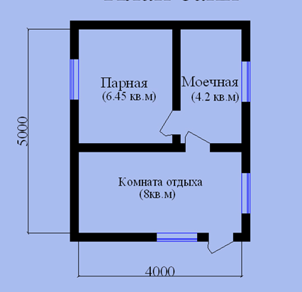 План бани