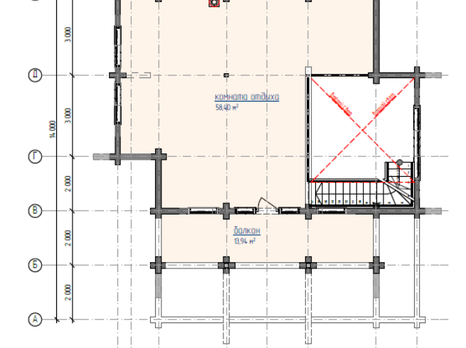 План 2этажа бани