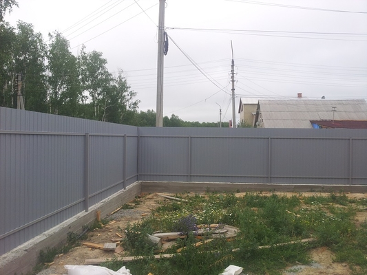 Обустройство ленточного фундамента под забор. Объект: Рощино