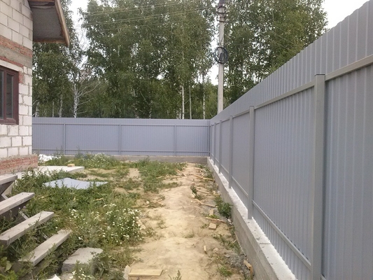 Обустройство ленточного фундамента под забор. Объект: Рощино