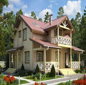 Проект дома из клееного бруса КБ257