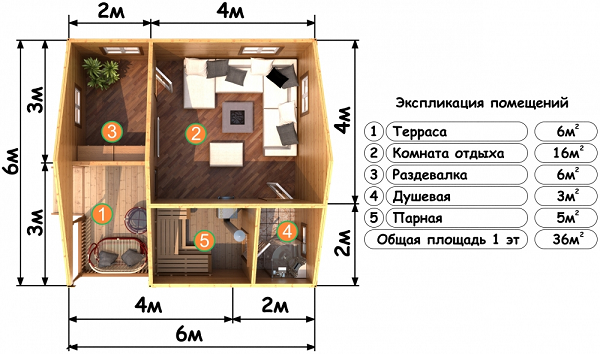 План 1 этажа