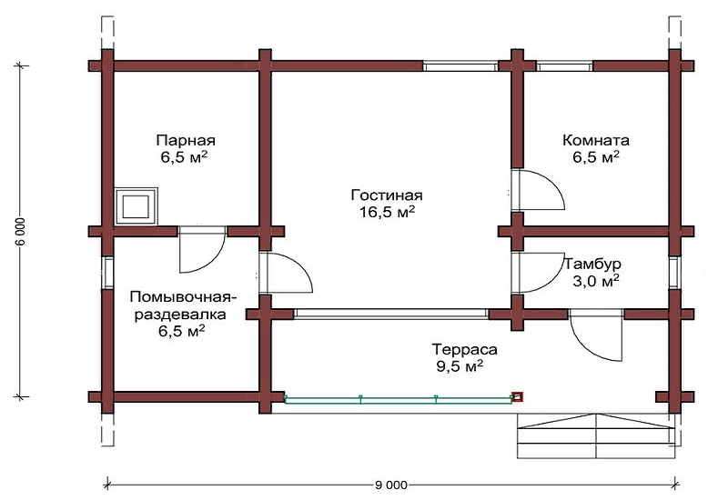 План бани
