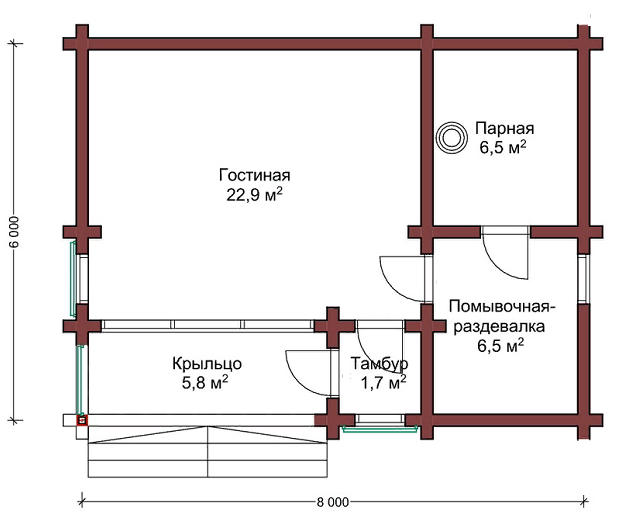 План бани