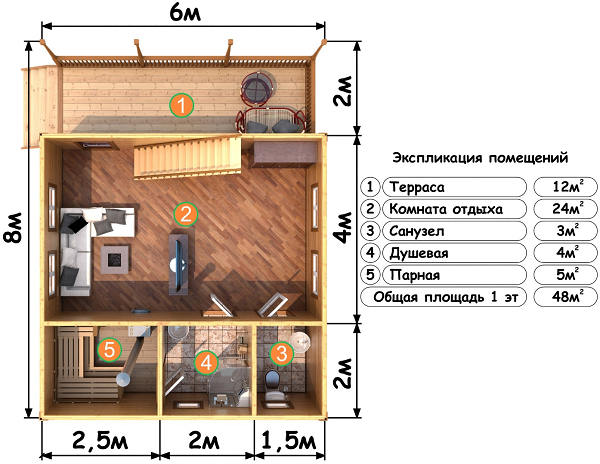 План 1 этажа