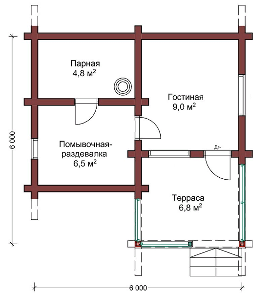 План бани