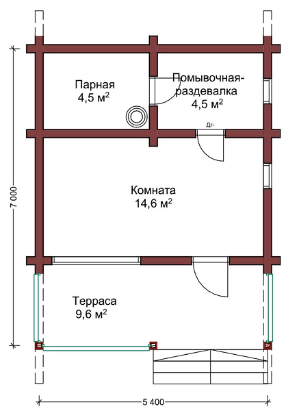 План бани