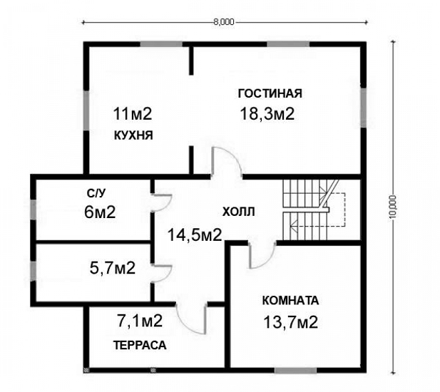 План 1 этажа