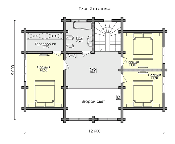 План 2 этажа