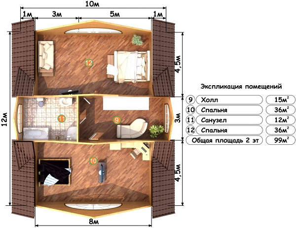 План 2 этажа