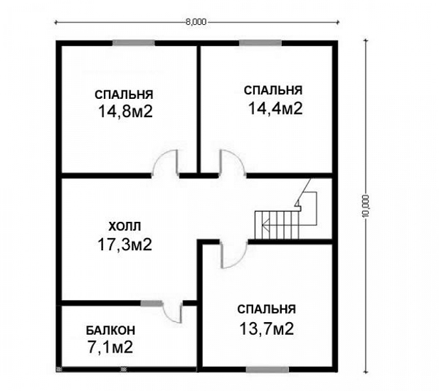 План 2 этажа
